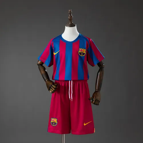 Barcelona 05/06 Home (League Edition) Retro Kids Kit Jersey