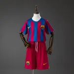 Barcelona 05/06 Home (League Edition) Retro Kids Kit Jersey Barcelona 05/06 Home (League Edition) Retro Kids Kit Jersey