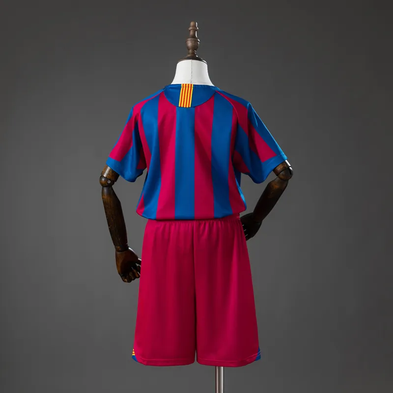 Barcelona 05/06 Home (League Edition) Retro Kids Kit Jersey