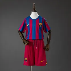 Barcelona 05/06 Home (UEFA Champions League) Retro Kids Kit Jersey - product photo US20.98 - Barcelona 05/06 Home (UEFA Champions League) Retro Kids Kit Jersey