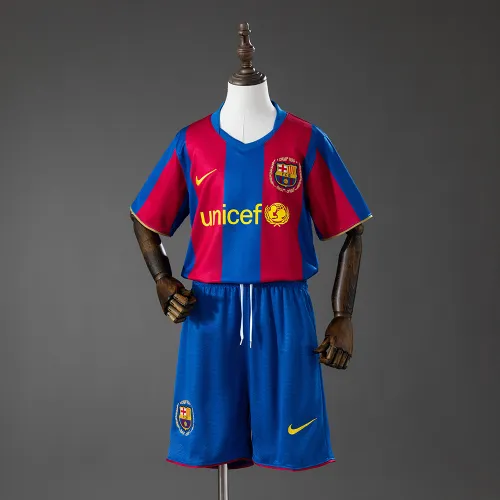 Barcelona 07/08 Home Retro Kids Kit Jersey