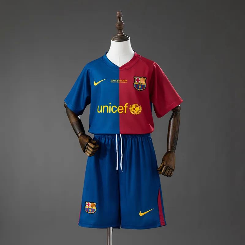 Barcelona 08/09 Home Retro Kids Kit Jersey