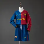 Barcelona 08/09 Home Retro Long Sleeve Kids Kit Jersey Barcelona 08/09 Home Retro Long Sleeve Kids Kit Jersey