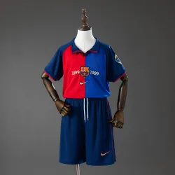 Barcelona 100th Anniversary Retro Kids Kit Jersey - product photo US20.98 - Barcelona 100th Anniversary Retro Kids Kit Jersey