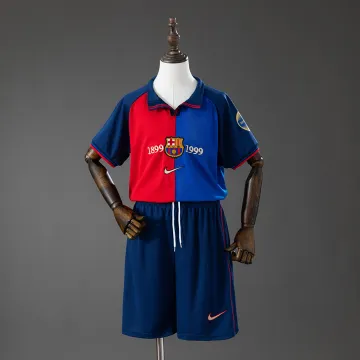 Camisola do Barcelona 100º Aniversário Retro para Crianças
