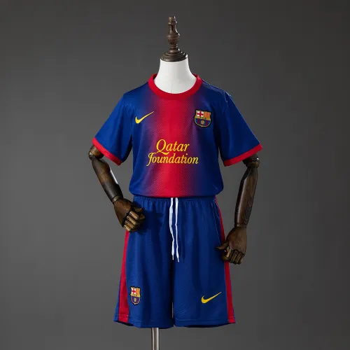 Barcelona 12/13 Home Retro Kids Kit Jersey