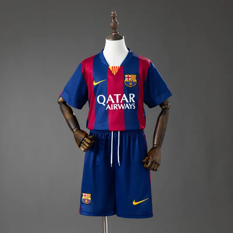 Barcelona 14/15 Home Retro Kids Kit Jersey