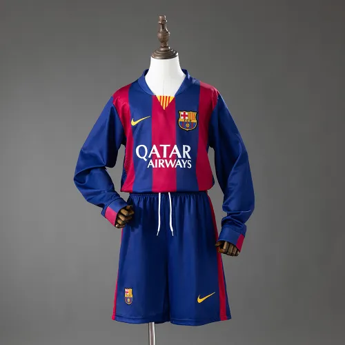 Barcelona 14/15 Thuisshirt met lange mouwen voor kinderen