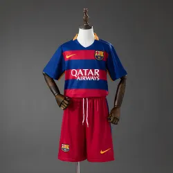 US20.98 - Barcelona 15/16 Home Retro Kids Kit Jersey