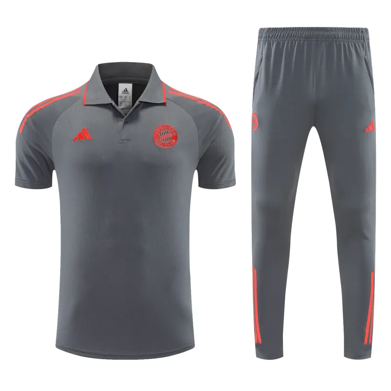 Bayern Munich 2025/26 POLO Training Suit Gray