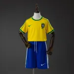 Brésil 1998 Home Retro Kids Kit Jersey Brazil 1998 Home Retro Kids Kit Jersey