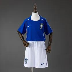 Brazil 2002 Away Retro Kids Kit Jersey - product photo US20.98 - Brazil 2002 Away Retro Kids Kit Jersey