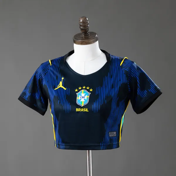 Brazil 2026 Home women's crop top jersey - A-Grade Quality Detail View