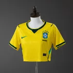 Brazil 2026 Home Women’s crop top style Jersey