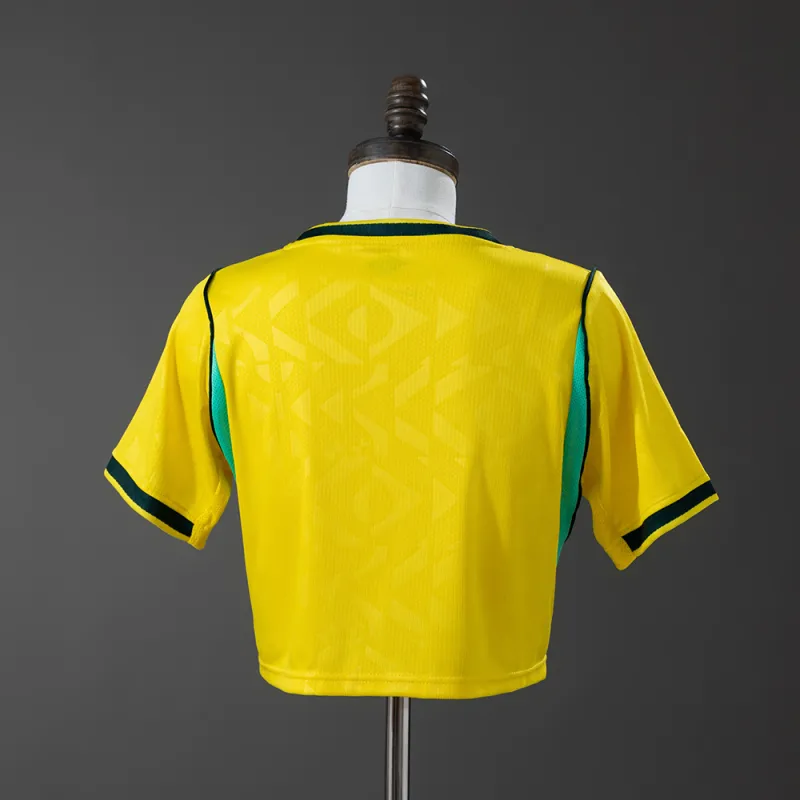 Brazil 2026 Home Women’s crop top style Jersey