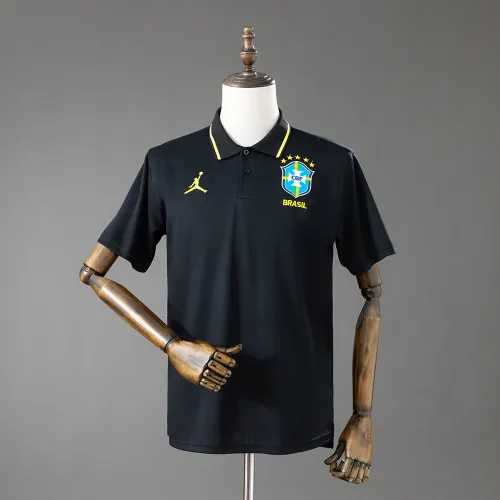 Brasilien 2026 Polo Schwarzes Trikot