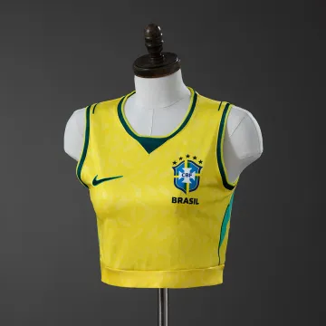 Brazilië 2026 Damestrui Crop Tanktop Thuisshirt