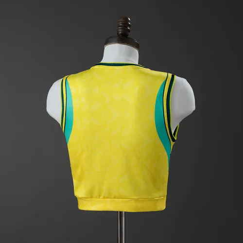 Brazilië 2026 Damestrui Crop Tanktop Thuisshirt