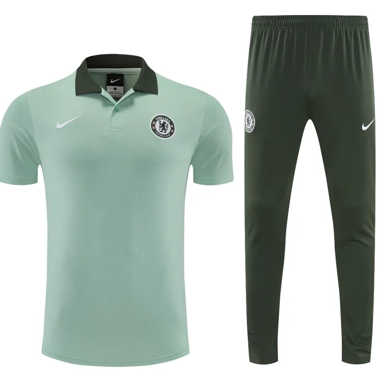 Chelsea 2025/26 POLO Training Suit Light Blue