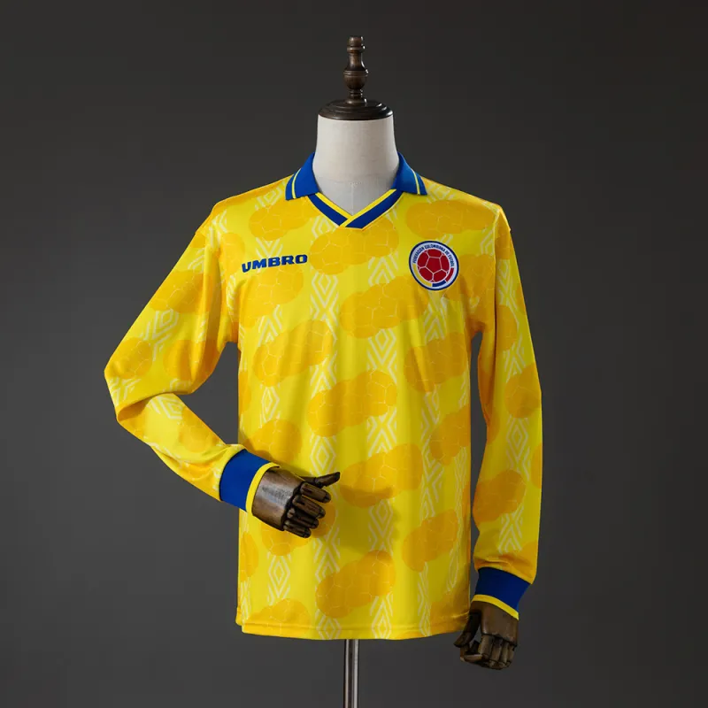 Colômbia 1994 Home Retro Long Sleeve Jersey