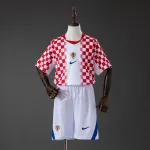 Croatia 2026 Home Kids Kit Jersey Croatie 2026 Home Kids Kit Jersey