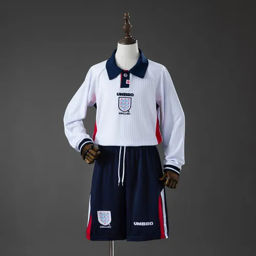 England 1998 Heimtrikot mit langen Ärmeln für Kinder