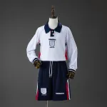 England 1998 Home Retro Long-Sleeved Kids Kit Jersey