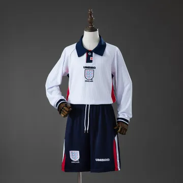 Camisola de manga comprida para criança Inglaterra 1998 Home Retro