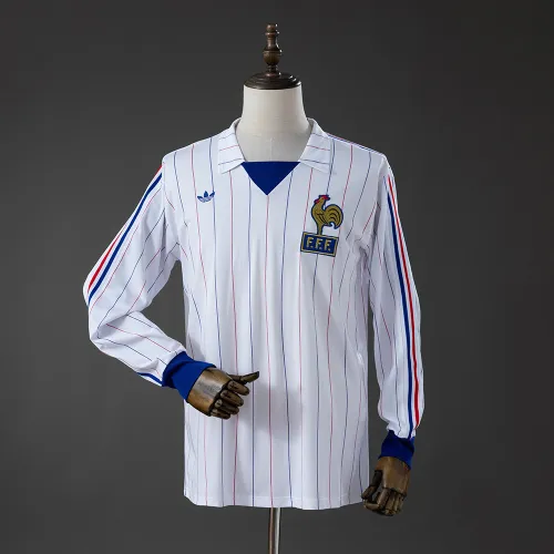 Camisola de manga comprida França 1980 Away Retro