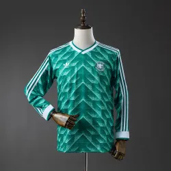 Germany 1990 Away Long Sleeve Jersey Retro - product photo Germany 1990 Away Long Sleeve Men's Retro Jersey front, iconic design, team crest.