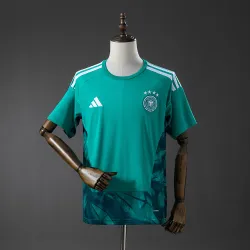 Green 2026 World Cup Germany Goalkeeper Men's Soccer Jersey, front view with crest.