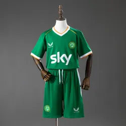 Ireland 2026 Home Kids Kit - product photo Ireland 2026 Home Kids Kit front view, showcasing the vibrant design for Ireland national team kids apparel.