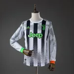 Camisa de manga comprida retro da Juventus 19/20 para jogos fora de casa Juventues 19/20 Fourth Away Retro Long Sleeve Jersey