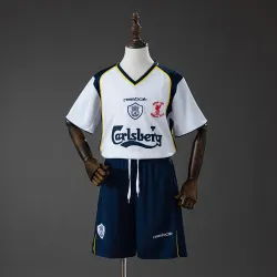 Liverpool 01/02 Away Retro Kids Kit Jersey - product photo US20.98 - Liverpool 01/02 Away Retro Kids Kit Jersey