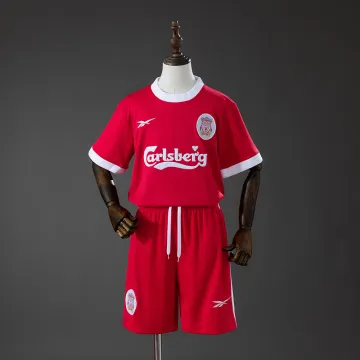 Camisa infantil retro do Liverpool da época 95/96