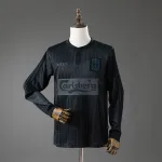 Camisa retro de manga comprida do Liverpool da época 95/96, preta Liverpool 95/96 Retro Long Sleeve Black Jersey