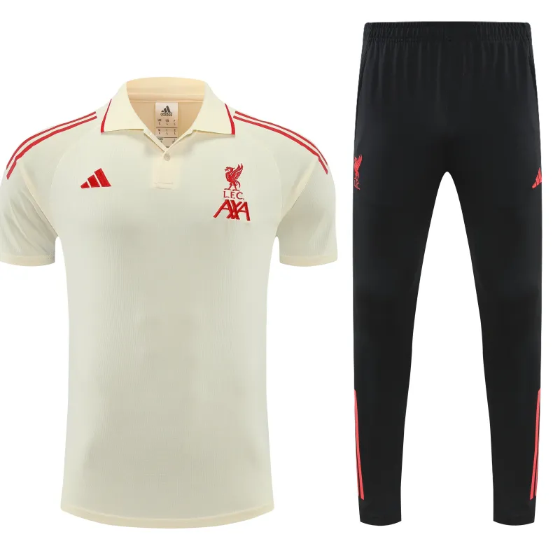 Liverpool 2025/26 POLO Training Suit Blanco