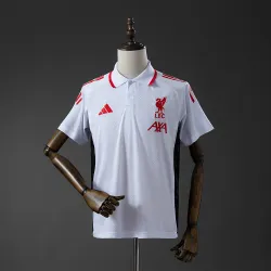 Liverpool 2025/26 POLO Shirt White - product photo US17.99 - Liverpool 2025/26 POLO Shirt White