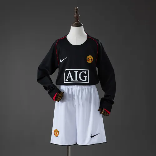Manchester United 07/08 Auswärts Retro Langarm Kinder Trikot