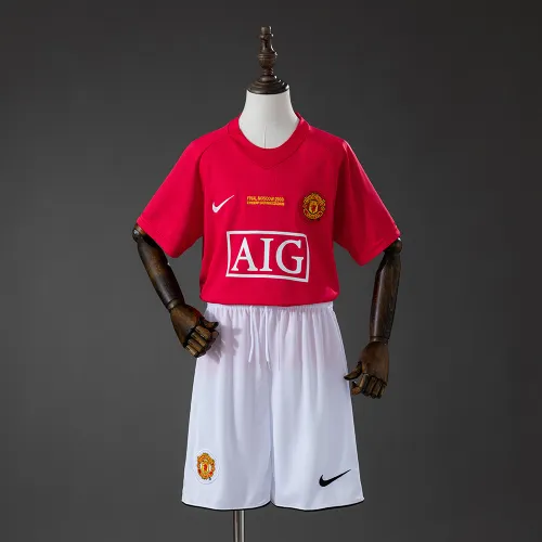 Manchester United 07/08 Home Retro Kids Kit Jersey