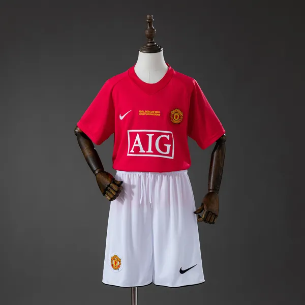 manchester united 07/08 retro kids jersey - A-Grade Quality Detail View