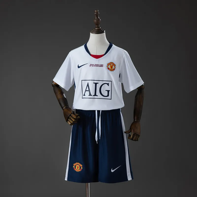 Manchester United 08/09 Away (UEFA Champions League) Retro Kids Kit Jersey