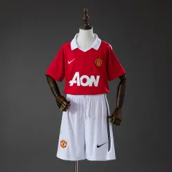 US20.98 - Manchester United 10/11 Home Retro Kids Kit Jersey