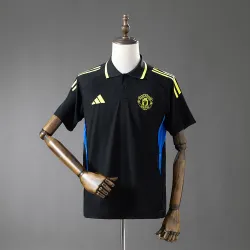 Manchester United 2025/26 POLO Shirt Black - product photo US17.99 - Manchester United 2025/26 POLO Shirt Black