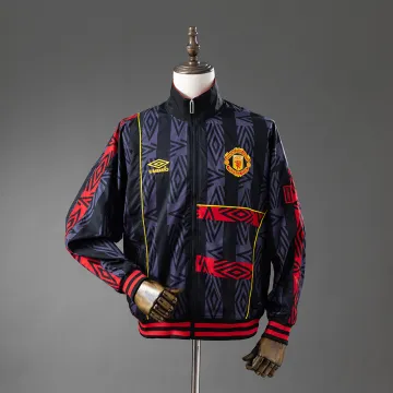 Manchester United 92/94 Retro Windbreaker Black