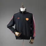 Manchester United Retro Windbreaker Black