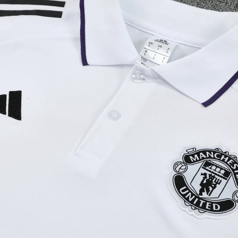 Manchester United 2025/26 POLO Training Suit White