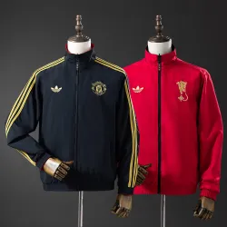 US39.99 - 2026/27 Manchester United Reversible Jacket Windbreaker Black or Red