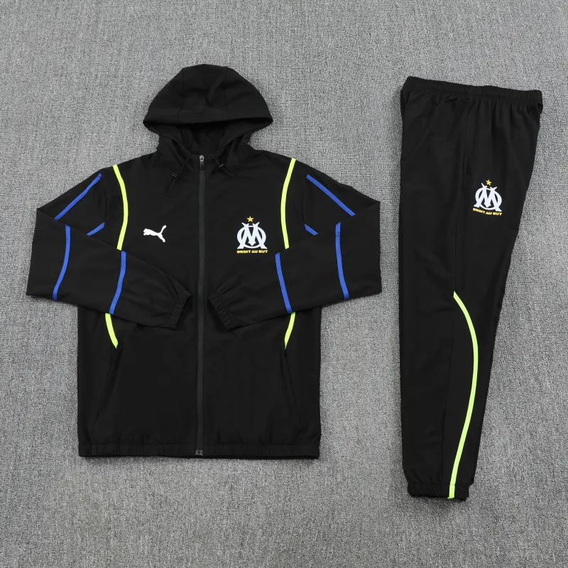 Marseilles 2026/27 Trainingspak met windjack - Zwart