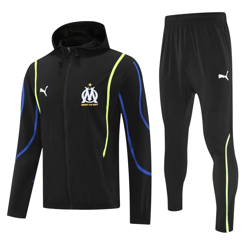 Marseilles 2026/27 Trainingspak met windjack - Zwart